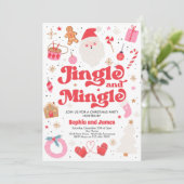 Kerstfeestdag in Jingle en Mingle Kaart (Staand voorkant)