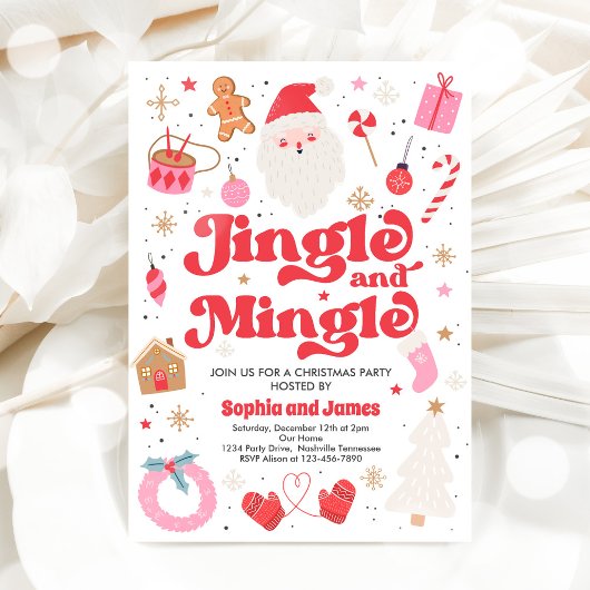 Kerstfeestdag in Jingle en Mingle Kaart