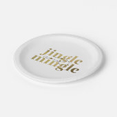 Kerstfeestdag in Jingle en Mingle Papieren Bordje (Gekanteld)