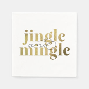 Kerstfeestdag in Jingle en Mingle Servetten