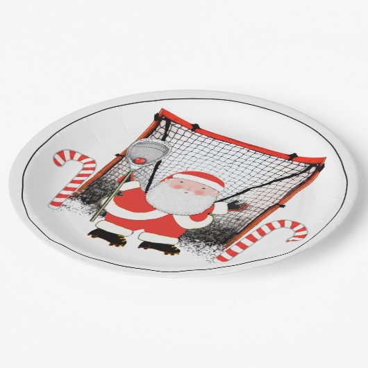 kerstfeestdag in Lacrosse Papieren Bordje (Gekanteld)