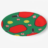 Kerstfeestdag in Pickleball Papieren Bordje (Gekanteld)