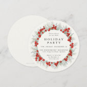 Kerstfeestdag in Rood Rood met legant Kaart (Voorkant / Achterkant)