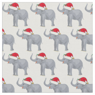 Kerstfeestdag in Santa Hat Cute Holiday Stof