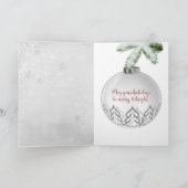 Kerstfeestdag in Snowflakes Kaart (Binnen)