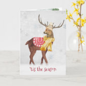 Kerstfeestdag in Snowflakes Kaart (Gele Bloem)