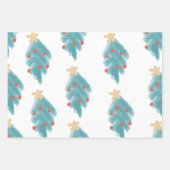 kerstfeestdag inpakpapier vel (Voorkant 2)