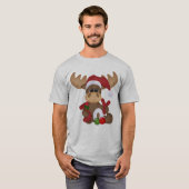 Kerstfeestdag Joy Moose mannen t-shirt (Voorkant volledig)