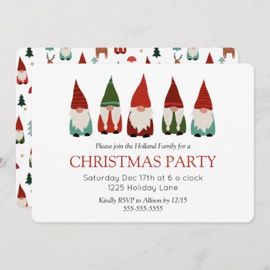 kerstfeestdag kaart (Voorkant / Achterkant)