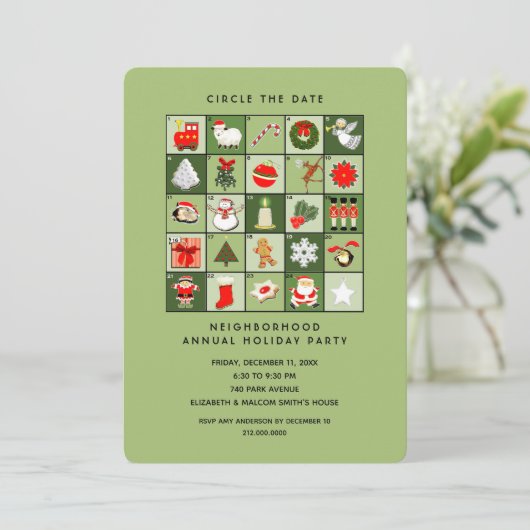 Kerstfeestdag Kaart (Staand voorkant)