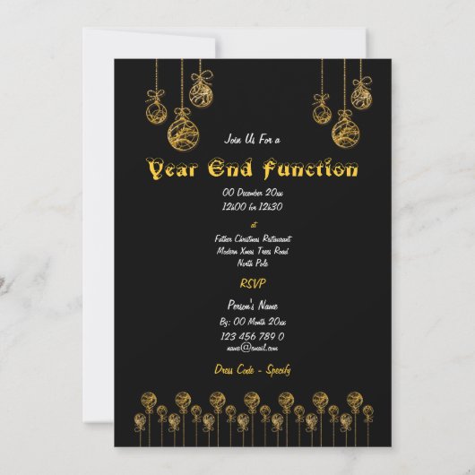 kerstfeestdag kaart (Achterkant)