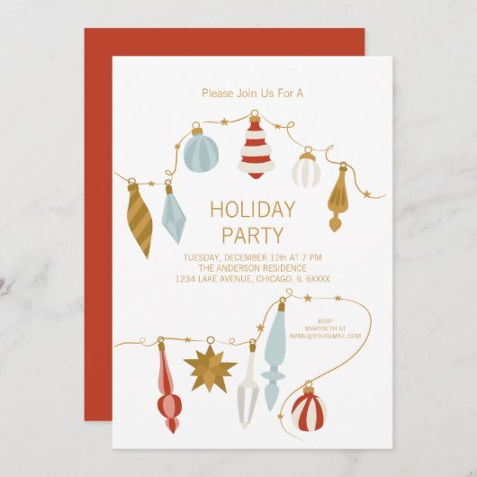 kerstfeestdag kaart (Voorkant / Achterkant)