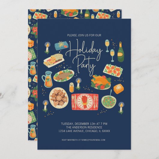 kerstfeestdag kaart (Voorkant / Achterkant)