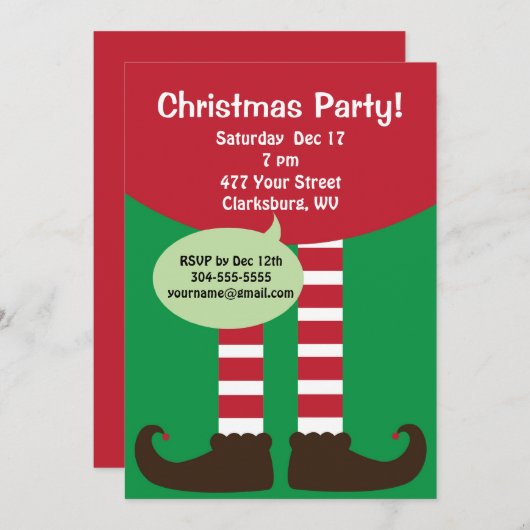 Kerstfeestdag Kaart (Voorkant / Achterkant)