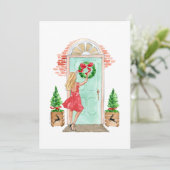 Kerstfeestdag Kaart "kerstmis" (Staand voorkant)