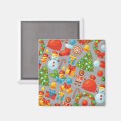 Kerstfeestdag  kerstcadedag Waterverf Magneet (Voorkant / Achterkant)
