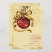 Kerstfeestdag kerstfeest kaart (Voorkant / Achterkant)