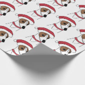 Kerstfeestdag kerstfeestdag met kerstcadeautje cadeaupapier (Hoek)