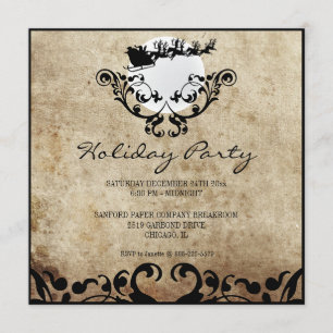 Kerstfeestdag — Kerstman en rendier Kaart