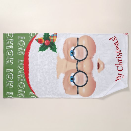 kerstfeestdag kerstmis strandlaken (Voorkant)