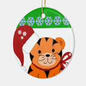 Kerstfeestdag Kinderen Keramisch Ornament (Links)