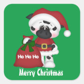 Kerstfeestdag koe sticker land (Voorkant)