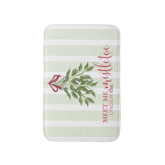 Kerstfeestdag Merry Mistletoe Whimsical Fun Badmat (Voorkant Verticaal)