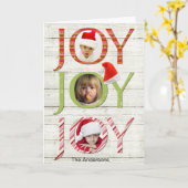 kerstfeestdag met aangepaste foto's kaart (Gele Bloem)