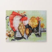 kerstfeestdag met een bakmeisje legpuzzel (Horizontaal)