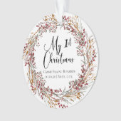 kerstfeestdag met eerste kerstfoto ornament (voorkant)