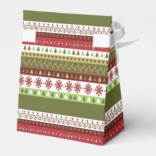 kerstfeestdag met feesttekentaar bedankdoosjes (Achterkant)