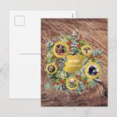 kerstfeestdag met fotocollage feestdagenkaart (Voorkant / Achterkant)