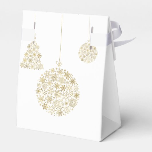 kerstfeestdag met gouden sierfeestdag bedankdoosjes (Achterkant)