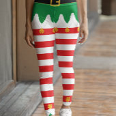 Kerstfeestdag met groene en rode streep leggings