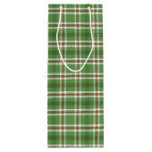 kerstfeestdag met groene feestdag wijn cadeautas (Achterkant)