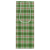 kerstfeestdag met groene feestdag wijn cadeautas (Voorkant)