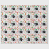 Kerstfeestdag met hoge frequentie cadeaupapier (Vlak)