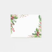 Kerstfeestdag met Holly Berries Post-it® Notes (Voorkant)