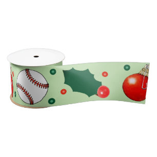 Kerstfeestdag met honkbal Gift Satin Ribbon Lint