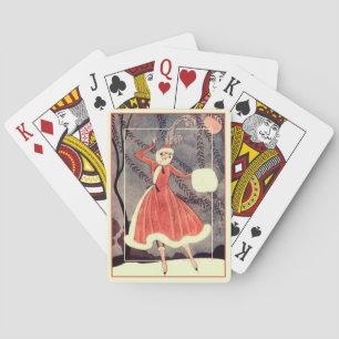  kerstfeestdag met ijsschaatsen pokerkaarten