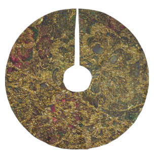 Kerstfeestdag met Jewel Gold Lace Design Kerstboom Rok