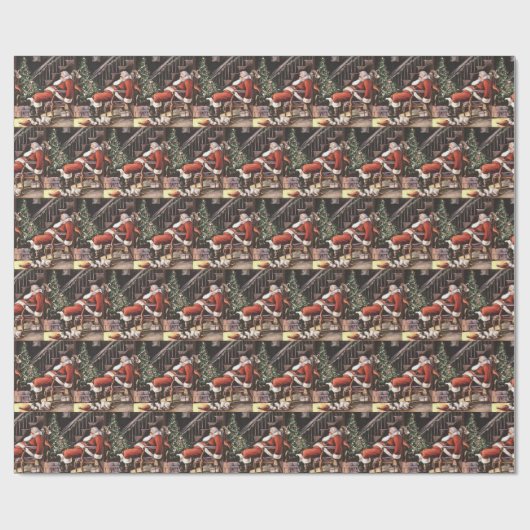 kerstfeestdag met kerst cadeaupapier (Vlak)