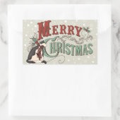  kerstfeestdag met kerst rechthoekige sticker (Tas)