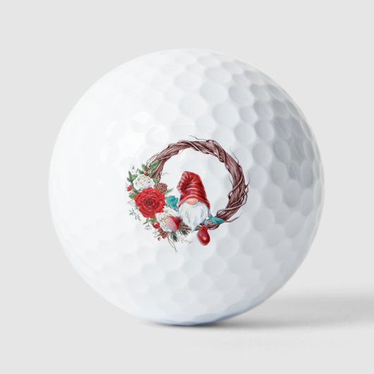 Kerstfeestdag met kerstcadeau golfballen (Voorkant)