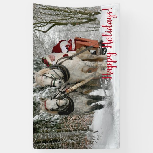 Kerstfeestdag met kerstcadeau spandoek (Verticaal)