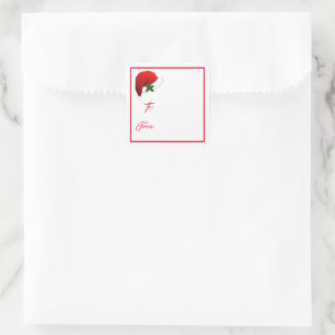 kerstfeestdag met kerstcadeautje Label sticker