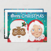 Kerstfeestdag met Kerstmis en Kerstmis Briefkaart (Voorkant / Achterkant)