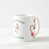 Kerstfeestdag met mannetje Elf Candy Cane Koffiemok (Voorkant rechts)