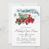 kerstfeestdag met Red Truck Kaart (Voorkant)