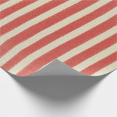 kerstfeestdag met rode streep cadeaupapier (Hoek)